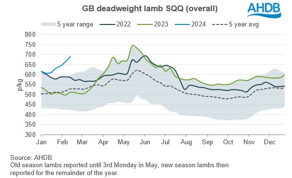 graph showing uk deadweight lamb sqq